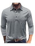 Style:Les polos à manches longues pour hommes ont une coupe décontractée qui convient à toutes les morphologies et toutes les tailles, sans être trop serrée ni trop ample. La coupe ajustée permet à celui qui le porte de mettre en valeur son corps, ce qui en fait un excellent ajout à la garde-robe de tout homme.