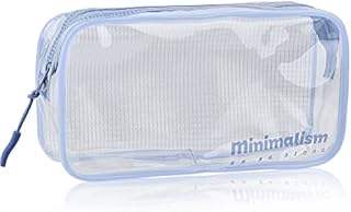 DODUOS Clear Pencil Case, Blue Transparent Pencil Case Clear Pencil Pouch, Large Transparent Exam Pen Pencil Case See Through Pencil Case for for Girls Boys Students Exam
