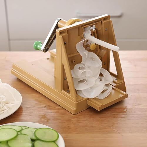 Rallador de tambor giratorio manual para triturar verduras, patatas y zanahorias con mango de ancho ajustable