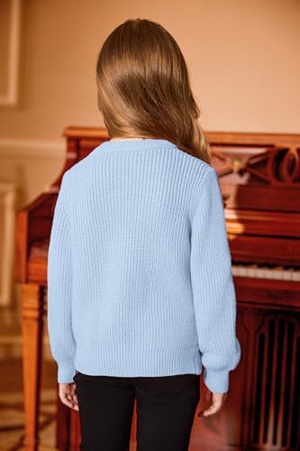 Arshiner Girl's Sweaters Kids Twist Front Cute Pullover Knitted Jumper Fall Winter Clothes4