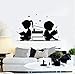 Pegatinas de pared para habitación infantil, decoración del hogar, niños, niñas, estrella de lectura, luna, pegatinas de vinilo de biblioteca, rincón de lectura 57X34cm