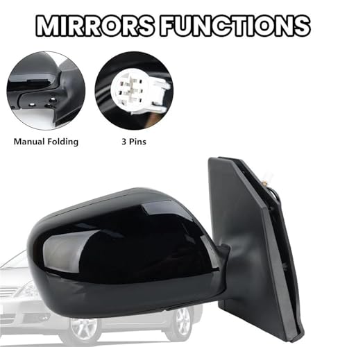 Rétroviseur gauche pour Corolla ZZE122 2000-2004 pliant manuel
