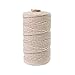 Price comparison product image SUPVOX 200M Natural Cotton Soft Unstained Rope for Handmade Plant Hanger Wall Hanging Craft Making (Cream Color)