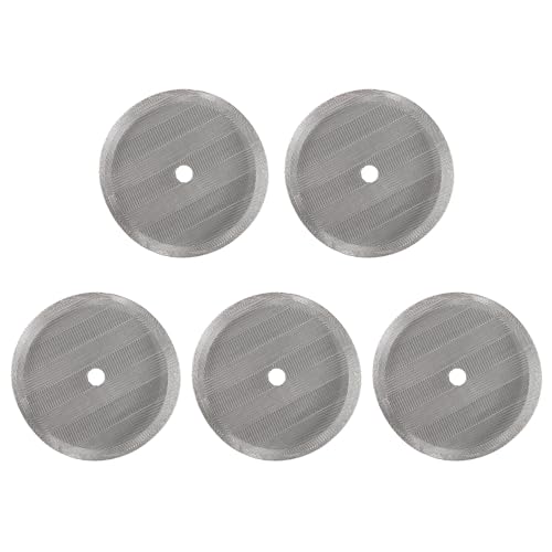 Lot de 5 filtres de rechange pour cafetière à piston - Filtre à café en acier inoxydable - Réutilisables pour cafetière à piston