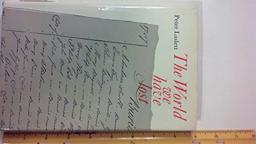 the World We Have Lost B0000CMTCQ Book Cover
