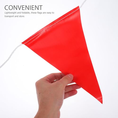 Guirlande de triangles rouges PVC pliable de signalisation pour zone d'isolation - 7