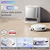 NARWAL Flow Robot Aspirapolvere Lavapavimenti All-in-one FlowWash Autopulizia, Aspirazione 22000Pa, Fotocamera AI, Pulizia Tappeti Autosvuotamento, Acqua 45-80°C e Asciugatura