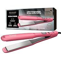 REVAMP Progloss Ultra X Shine Hair Straighteners, Wide Plates, Pink