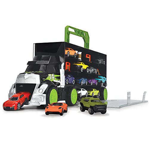 Camión de transporte Dickie Toys para llevar 28 coches a jugar al parque 5