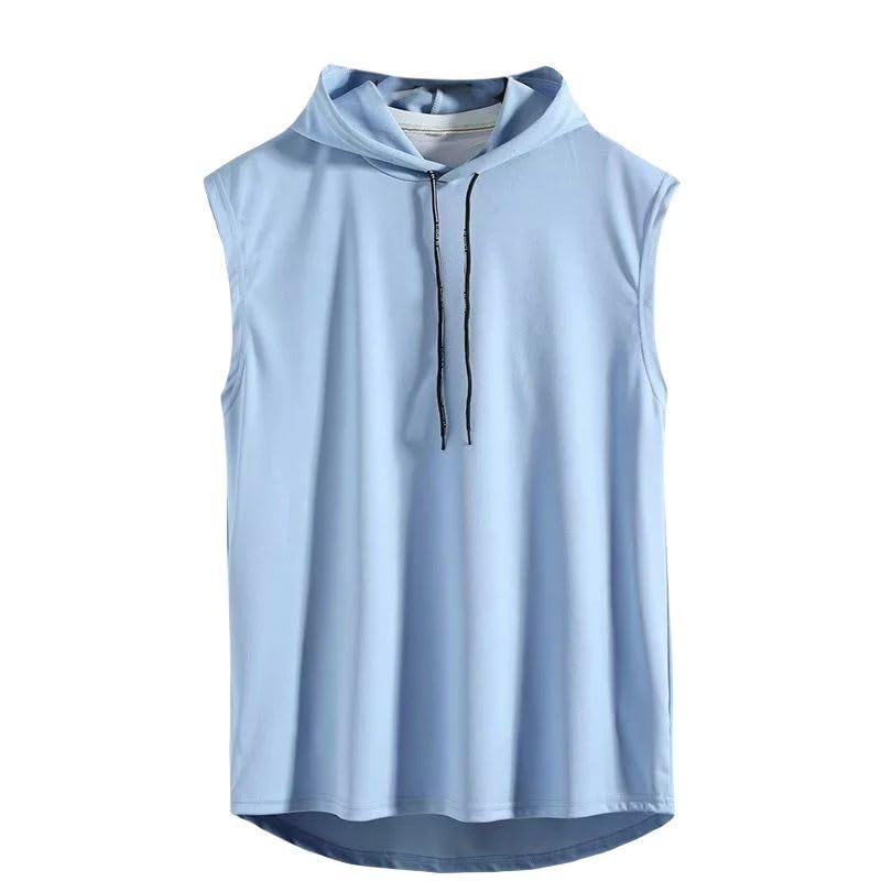 Camiseta sin mangas con capucha para hombre y entrenamiento en gimnasio