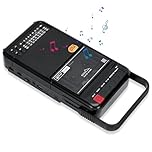 Portable Cassette Players, Boombox Portable Retro Cassette Tape Player, Supports SD/MMC/USB/Cassette Playback, AM/FM/SW Bands Radio，HiFi Sound Quality, Built-in Speaker (Black)