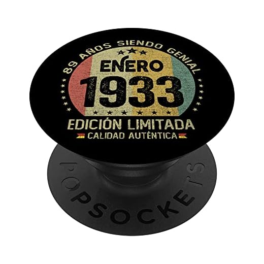 Regalo 89 años Cumpleaños Hombre Mujer - Enero 1933 PopSockets PopGrip Intercambiable
