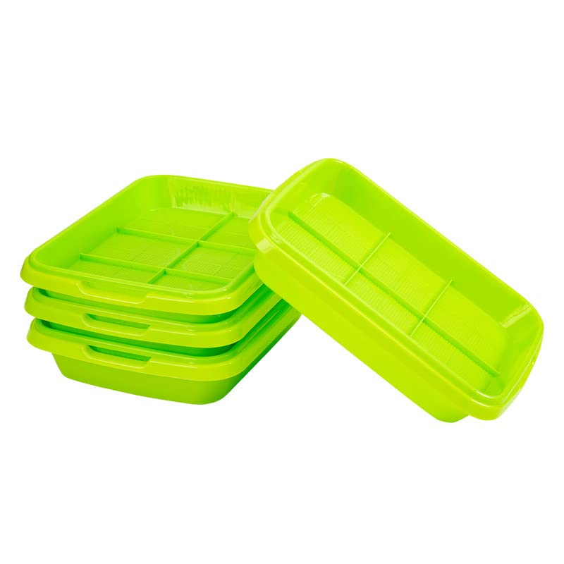GREWERY TB3124 Microgreen Trays (9 Sets) Farm LLP | Made of Virgin PP Material with Perforated Top Green Tray and Solid Green Color Bottom Tray (9) (B0B97YLTX4) Amazon Price History, Amazon Price Tracker