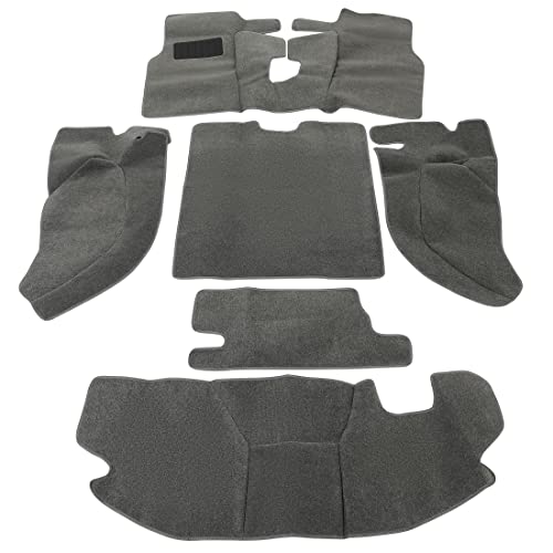 HECASA Jeep TJ Carpet Rug Mat Kit (6 pcs, Gray)