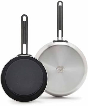 GreenPan Stanley Tucci Seramik Kaplamal  K zartma Tavas  2li Set 20cm 26cm  elik Sap