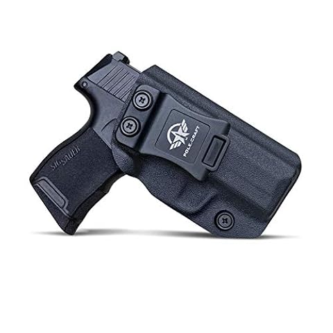 Sig P365 Kabura IWB Kydex For Sig Sauer P365 Kabura Ukryte Carry - Kydex IWB Kabura for Sig P365 SAS Akcesoria - IWB Ukryte Kabura Sig P365 Pistolet Case Pocket (Black, Right Hand Draw)