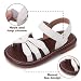 Imagen de MASOCIO Sandalias Niña Verano Zapatos Respetuosas Sandalias de Vestir para Niña Bebé Bebe con Punta Abierta Talla 24 Blanco