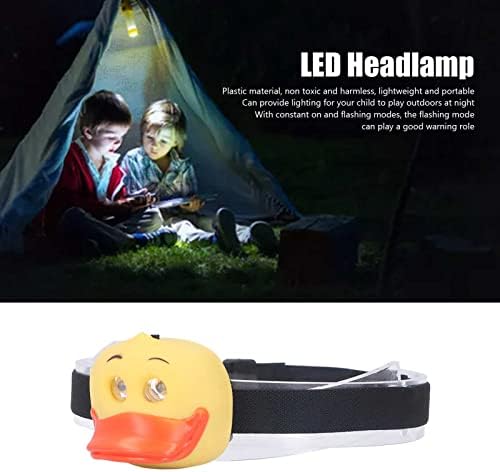 Miniatura 4 de Faro LED con forma de pato lindo de dibujos animados de animales para niños, linterna de cabeza LED, linterna frontal LED para explorar al aire