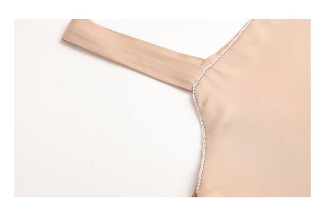 Donne Camis Top Breve Summersatin Tinta unita Ufficio Base Top Slash Neck