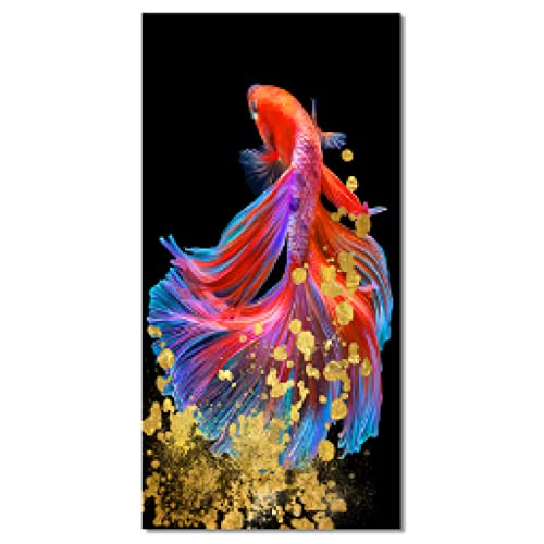 Toile paysage koi poisson dsdsgog pour une décoration murale de salon zen