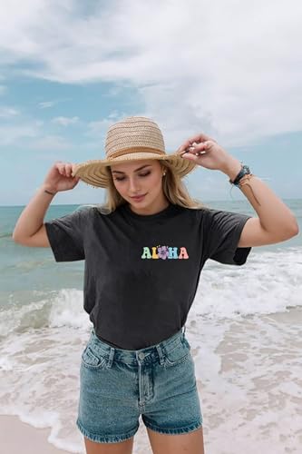 Hawaiian Shirts Women Hawaii Graphic Tees Summer Vacation Hawaiian Tshirt Vintage Hawaii Tropical Tops Outfits3