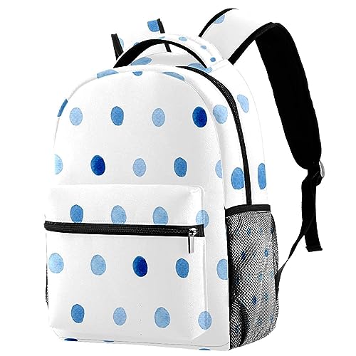 Sac à dos de voyage Campus multicolore à pois bleus avec porte-bouteille