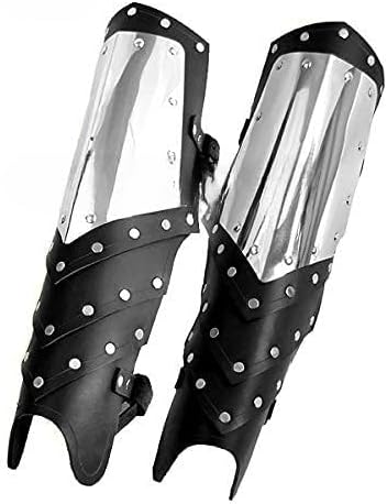NauticalMart Grebas medievales Armadura de cuero protector de piernas Halloween