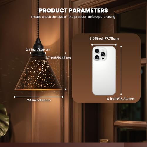 Image of Trumpet Pendant Light Shade 2 Packs, Fits Bedroom Lving Room and Bathroom for Chandelier Shades 2.4x7.4x5.7 inchcover for Pendant Light Wall Sconces Series