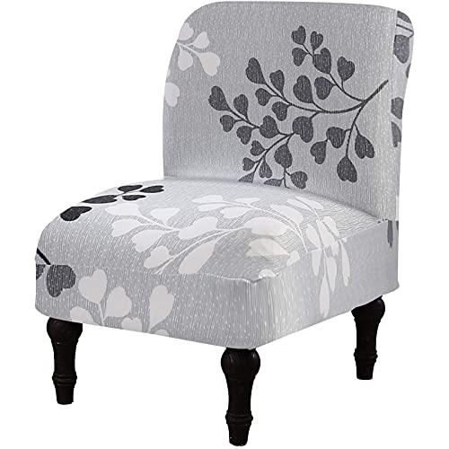 Image of Eco-Ancheng Chair Slipcover, Removable Armless Accent Chair Cover, Polyester and Spandex, Print, Modern, Durable, Machine Washable, Chair Slipcover for Living Dining Room Hotel