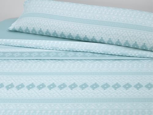 Cisne Rojo Juego de Sabanas Pirineo.Juego de Sabanas Invierno. Sabanas Estampadas Calentitas. Calidad y Diseño. para Cama 135 cm. Color Verde. Modelo Nazarí. (100148-135-V)