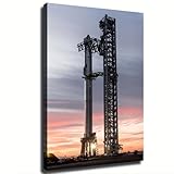 Spacex Falcon 9 Rocket Launch Canvas Wall Prints poster Modern Home Aesthetic Decor Wall art for Bedroom Dorm (16x24inch Unframed)