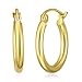 14k REAL Yellow Gold 2mm Thickness Hinged Hoop Earrings (45 x 45 mm)