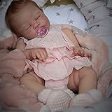 WOOROY Realistic Reborn Baby Dolls August - 22 Inch Lifelike Newborn Sleeping Baby Dolls Girl Handmade Real Life Baby Dolls Reborn Toddler with Soft Weighted Cloth Body Gift Toy for Age 3+