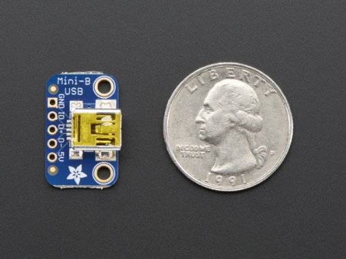 Adafruit Usb Mini-B Breakout Board [Ada1764] #TOP1