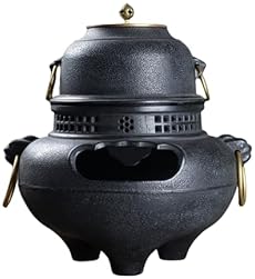 五徳付き　茶釜　風呂釜　美品 茶道具 風炉＆釜＆五徳セット 3点セット 面取風炉＆阿弥陀堂釜又は芦屋