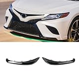 KHK Front Bumper Lower Grille Trim Molding for Toyota Camry SE XSE 2018-2020,Glossy Black Front Lower Bumper Guard Body Kit Accessories(Pack of L&R)