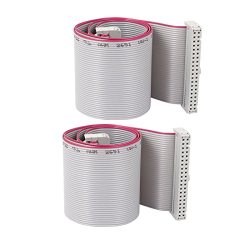 uxcell 2pcs 2.54mm 40-Pin Female to Female IDE PATA Flat