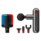 Sharper Image Powerboost Move, Deep Tissue Massage Gun Bundle with Hot & Cold Dual Temperature Attachment