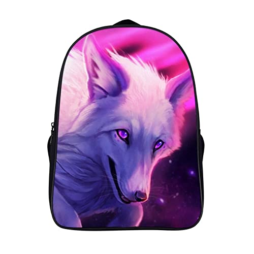 Sac à dos d'école loup 3D contre le désordre et le mal de dos de l'écolier