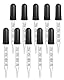 BNREOZA 10 Stück 10 ml Glastropfer mit Messfunktion, Pipettenstrohhalm mit Gummispitze Glaspipette für Medikamente, ätherische Öle, Ernährung, Ohrlabore