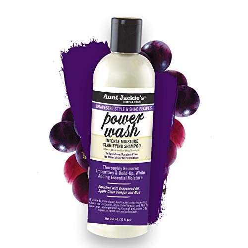 Aunt Jackie's Grapeseed Collection Perfect Intense Define, Power Wash, Rescued And Ice Curls, Combo Hydrates & Softens With Almond Oil, Marshmallow Root, Purple, Pack Of 3 #TOP2