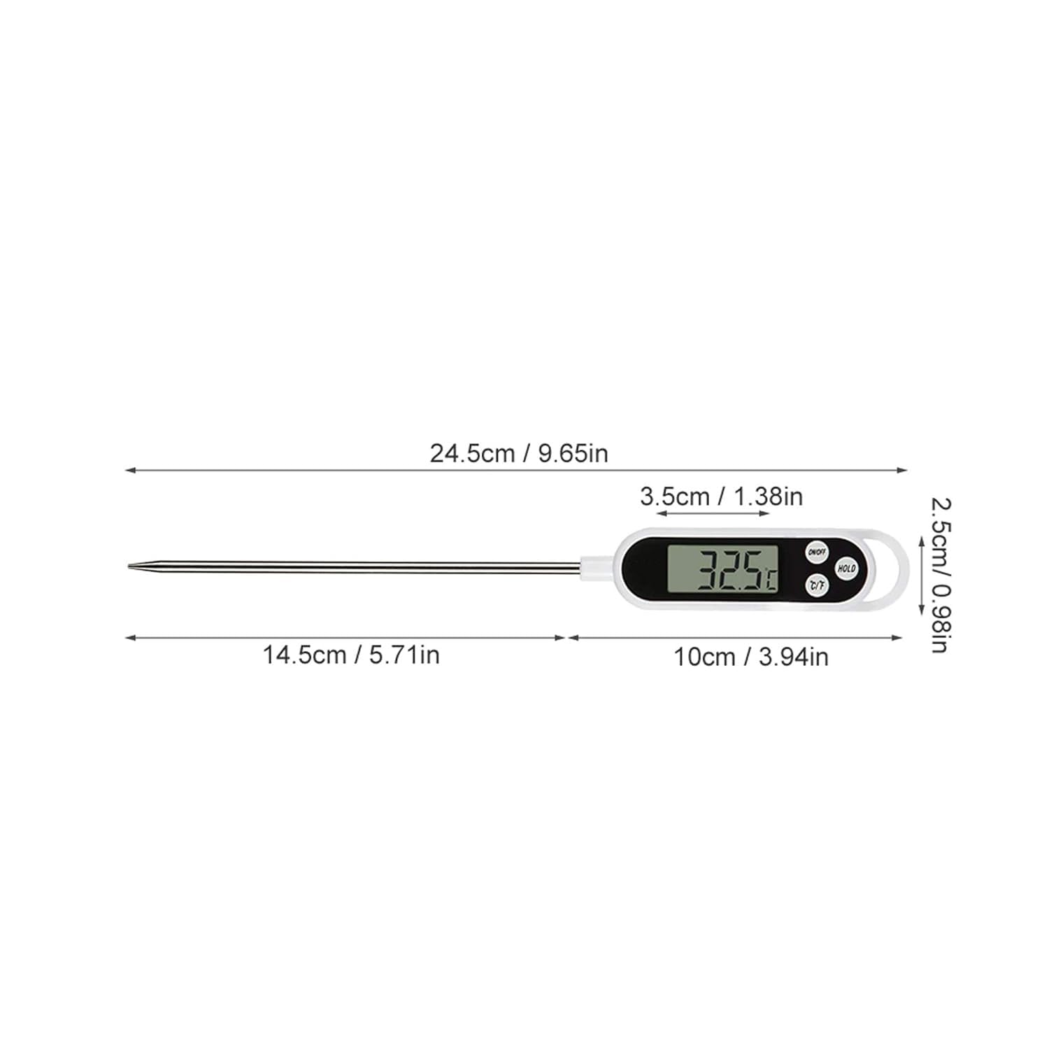 Sakrai Large Digital LCD Cooking Food Meat Probe Kitchen BQB Thermometer Temperature Test Pen Instant Read, for Candy, Milk, Oil, Liquid, Lab Chemical - Image 3 thumbnail