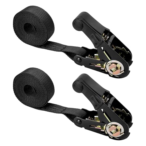 JNXIJ 2PCS Endless Ratchet Tie Down Straps, 8'×1'...