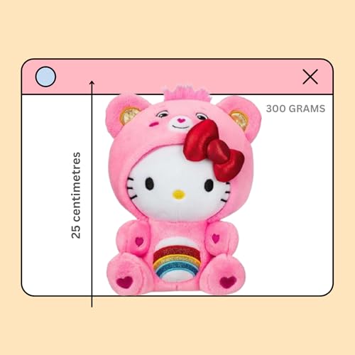 Image of Fusked Fluffies Hello Kitty Plush Soft Toy for Newborn Baby - 25 cm Cute Hello Kitty Stuff Toys for Kids (12 Month to 1.5 Year) - Safe, and Washable