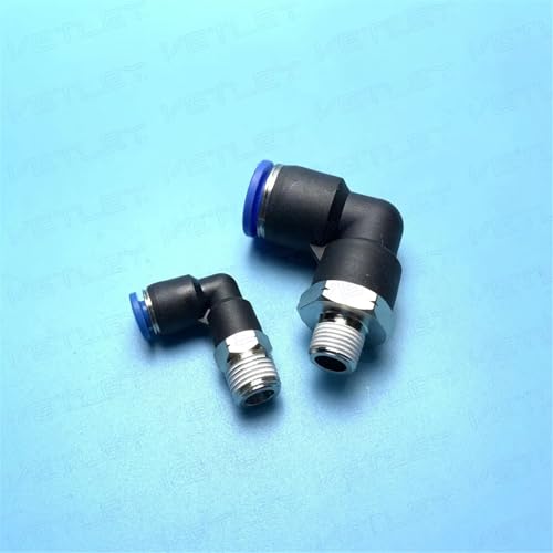 Codo de latón de 90 grados 4mm M5 conector neumático BSPP 6