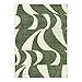 Lahome Abstract 5x7 Rug,Low-Pile Soft Green Rugs for Living Room,Retro Swirl Indoor Floor Carpet Washable for Dining Room Office Bedroom Entryway Non-Slip (5x7ft,Sage Green)