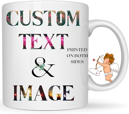 Custom Photo Coffee Mug - Personalized 11 Oz Ceramic Mug With Text, Logo & Photos, Gift Box Option