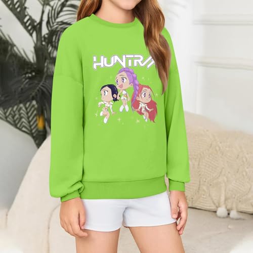 Girl's Fall Winter Sweatshirt Long Sleeve Round Neck Pop Singer Idol Graphic Printed Pullover Tops3