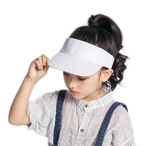 Sun Visor for Kids Adjustable Girls Sun Cap - Summer Outdoor UV Protection Sports Hat for 2 to 6 Years