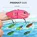 Menolana Mini Glide Lure, Fishing Accessories, Artificial Multi Jointed with Double Hook for Saltwater Freshwater, Bass Fishing Lure, Pink